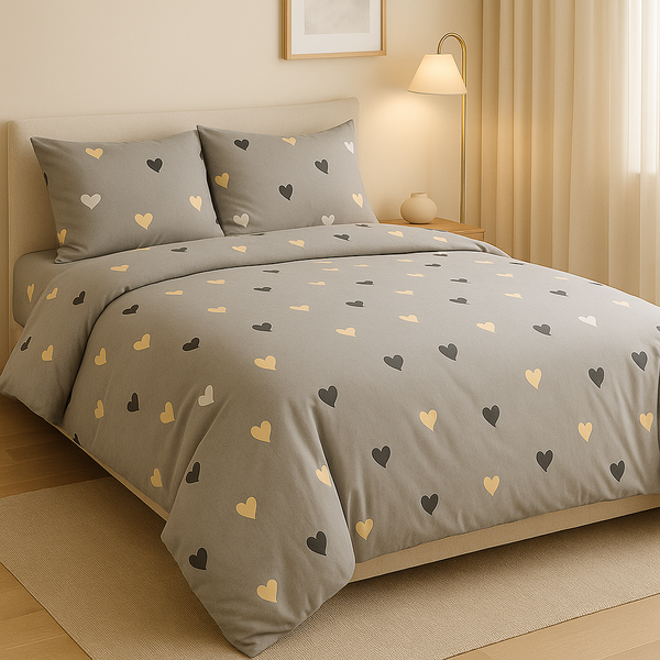 Double Bedsheet Set Printed Pure Cotton – King Size (3Pcs)