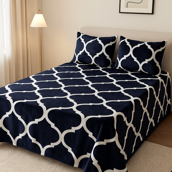 Soft Fleece Bedsheet Set King – Size (3Pcs)